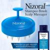 imageNizoral Hair Shampoo Brush with Soft Silicone Scalp Massager Brush Head for All Hair Types Deep Cleanses Scalp and Removes Dead Flaky Skin and Residue2 Count