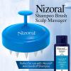 imageNizoral Hair Shampoo Brush with Soft Silicone Scalp Massager Brush Head for All Hair Types Deep Cleanses Scalp and Removes Dead Flaky Skin and Residue1 Count