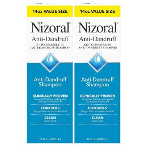 imageNizoral AntiDandruff Shampoo with 1 Ketoconazole Fresh Scent 14 Fl Oz14 Fl Oz Pack of 2