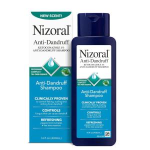 imageNizoral AntiDandruff Shampoo with 1 Ketoconazole 14 Fl Oz Peppermint and Tea Tree Scent Anti Fungal Shampoo For All Hair TypesPeppermint  Tea Tree