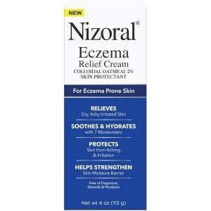 imageNizoral Eczema Relief Cream Relieves Dry Itchy Irritated Skin Soothes and Hydrates with 7 Moisturizers Colloidal Oatmeal 2 4 Fl Oz4 Ounce Pack of 2