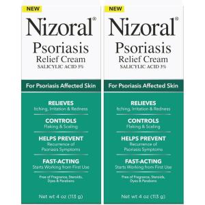 imageNizoral Psoriasis Relief Cream Relieves Itching Irritation ampamp Redness and Controls Flaking and Scaling with Maximum Strength Medicine Salicylic Acid 3 4 Fl Oz Pack of 24 Fl Oz Pack of 2